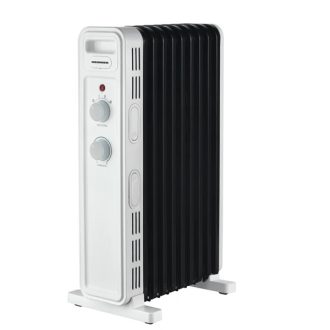   HEINNER HOH-M09WH-BK 9 tagos olajradiátor, állítható termosztát, 2200W, Fehér