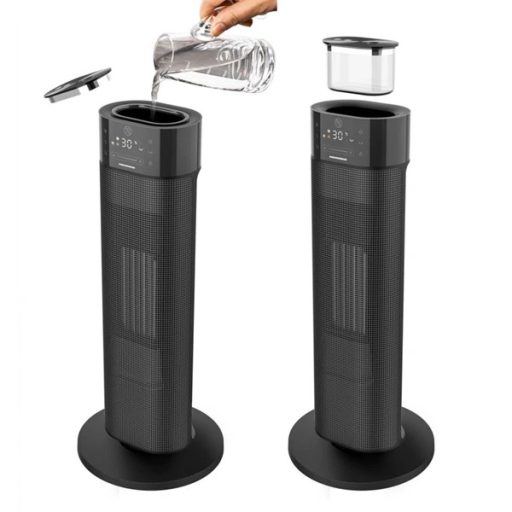 HEINNER HCH-LH2000BK Kerámia fűtőtest  párásítóval, 2000W, távirányító, LED kijelző, érintő képernyő, Fekete
