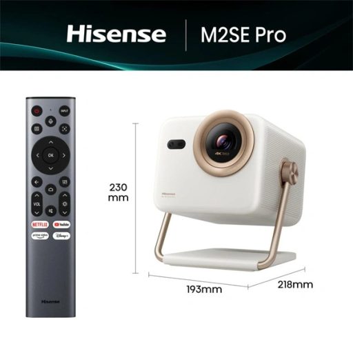 HISENSE M2SE Pro Mini Laser projektor 4K, 3840x2160, 16:9, 65"-150" 1200lm, Fehér