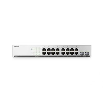   ZYXEL Switch 16x1000Mbps + 2xSFP, Fémházas, Menedzselhető, GS1915-18V2-EU0101F