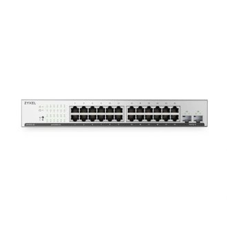   ZYXEL Switch 24x1000Mbps + 2xSFP, Fémházas, Menedzselhető, GS1915-26V2-EU0101F