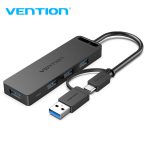 Vention USB 3.0  (4-Portos, USB-C & USB 3.0), 0,15m, Hub