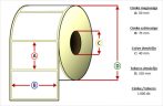 Tekercses THERMO címke 50x75mm 1200 db/tekercs