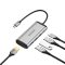 Vention USB-C -> HDMI/3*USB3.0/PD, 0,15m, konverter