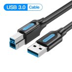   Vention USB-A 3.0 -> USB-B 3.0 (PVC, fekete) , 2m, Vention