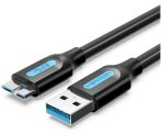   Vention USB-A 3.0/M -> Micro USB-B,   ( PVC,fekete), 1,5m, kábel