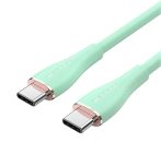   Vention USB-C 2.0/M -> 2*USB-C/M,  (5A,szilikon,zöld), 1,5m, kábel