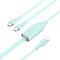 Vention USB-C 2.0/M -> 2*USB-C/M,  (5A,szilikon,zöld), 1,5m, kábel