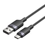 Vention USB-A 2.0/M -> USB-C/M, 2m,(fekete,3A), kábel