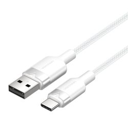 Vention USB-A 2.0/M -> USB-C/M, 1m,(fehér,3A), kábel