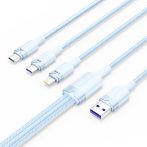   Vention USB-A 2.0/M -> USB-C/Lightning/Micro USB-B, 1,5m,(blue,6A,3in1), kábel