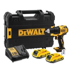 DEWALT Fúrócsavarozó, 18V, 2x2Ah, XR, Li-Ion, kefe nélküli DEWALT Fúrócsavarozó, 18V, 2x2Ah, XR, Li-Ion, kefe nélküli