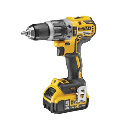 DEWALT Ütvefúró-csavarozó, 18V, XR, kefe nélküli, 5Ah