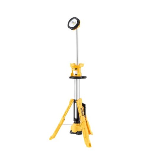 DEWALT LED-Lámpa, 18V XR, állványos, 3 lábú, akkumulátor és töltő nélkül