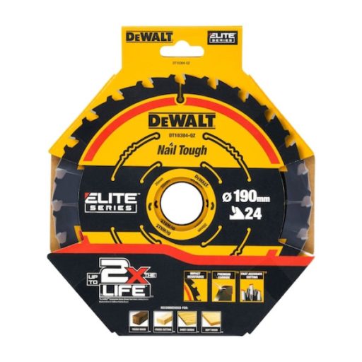 DEWALT Körfűrészlap, Elite CSB, 190x30 mm, 24 fog