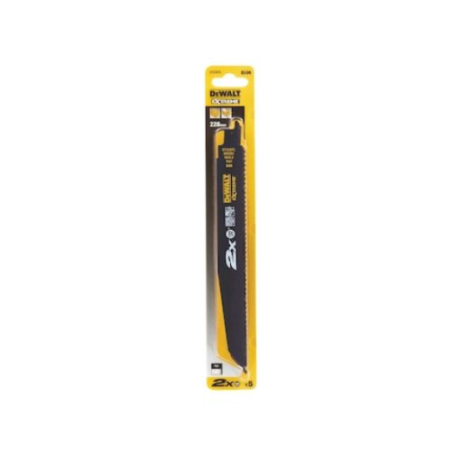 DEWALT Orrfűrészlap, 228mm, 5db, fa+szög, 6 TPI