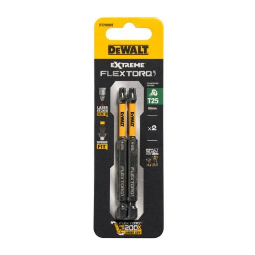 DEWALT Bithegy, csavarhúzó, 89mm, 2db, T25 FLRQ