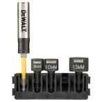 DEWALT Hegytartó, behúzófejes és torziós betétek, 5db DEWALT Hegytartó, behúzófejes és torziós betétek, 5db