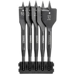 DEWALT Hegytartó, lapos fafúrók Extreme, 5db, 18-32mm