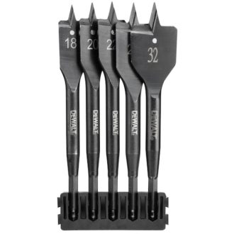 DEWALT Hegytartó, lapos fafúrók Extreme, 5db, 18-32mm
