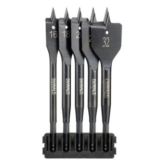DEWALT Hegytartó, lapos fafúrók Extreme, 5db, 16-32mm