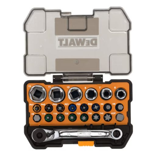 DEWALT Bit- és dugókulcskészlet, McLaren F1 Team, 24db, racsnival