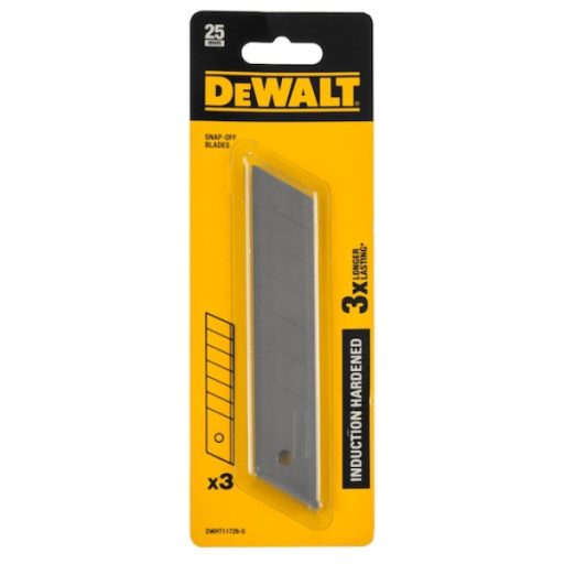 DEWALT Késpenge, 3x, 25mm, indukciósan edzett, tördelhető