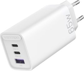 Vention USB-C+C+A (65W/30W/30W,  3-portos, fehér), töltő