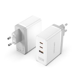 Vention USB-C*2+A (3port,GAN,100W/100W/30W,fehér), töltő