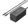   Vention 6-port 4*USB-C+2*USB-A (asztali,140W,fekete,GAN), töltő