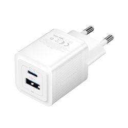 Vention USB-C+A (30W/30W, 2-portos, fehér, GaN), töltő