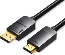 Vention Displayport -> HDMI,  (fekete), 3m, kábel