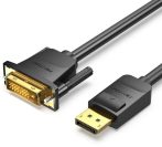 Vention Displayport -> DVI, (fekete), 1,5m, kábel