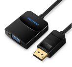 Vention Displayport -> VGA (fekete), 0,15m, konverter