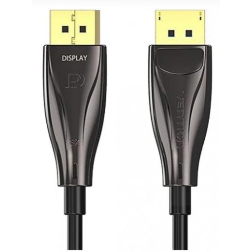 Vention Displayport/M -> Displayport/M  (8K, optikai, fekete), 5m, kábel