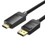   Vention DisplayPort/M -> HDMI (4K,szövet,fekete), 5m, kábel
