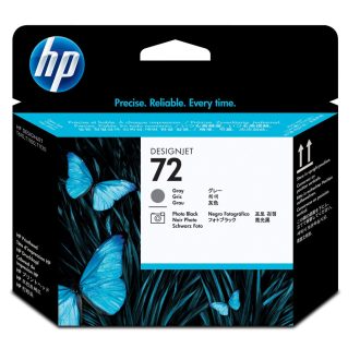   HP 72 szürke és fotófekete DesignJet nyomtatófej, HP DesignJet T610 nyomtatósorozat, T620 nyomtatósorozat, T770 nyomtatósorozat, T1100..., Termál tintasugaras, Fotó fekete, C9380A, Szingapúr, 28 mm