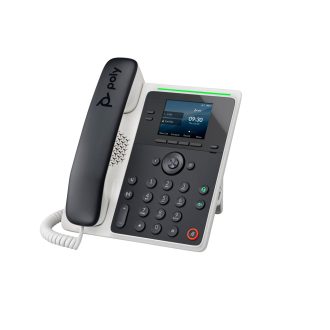   HP Poly Edge E100 IP-telefon PoE-támogatással, IP telefon, Fekete, Vezetékes telefonkagyló, IPS, 7,11 cm (2.8"), 320 x 240 pixelek