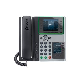  HP Poly Edge E450 IP-telefon PoE-támogatással, IP telefon, Fekete, Vezetékes telefonkagyló, 8 sorok, IPS, 8,89 cm (3.5")