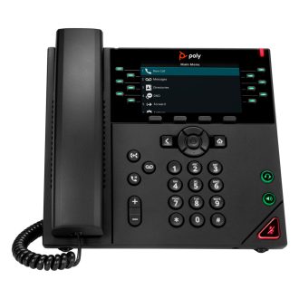   HP Poly VVX 450 12-Line IP Phone and PoE-enabled, IP telefon, Fekete, Vezetékes telefonkagyló, 12 sorok, LCD, 10,9 cm (4.3")