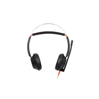   HP Poly Blackwire 5220 sztereó USB-C headset + 3,5 mm-es csatlakozó + USB-C–USB-A-adapter, Vezetékes, Hívás/zene, 20 - 20000 Hz, 300 g, Headset, Fekete