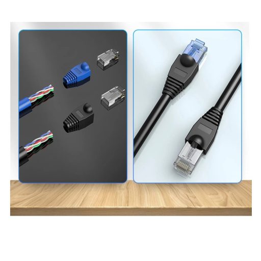 Vention RJ45 (PVC, fekete), 50 darab, védőburkolat