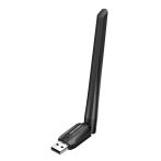   Vention AC650 USB Wifi adapter Dual Band + Antenna (fekete), adapter