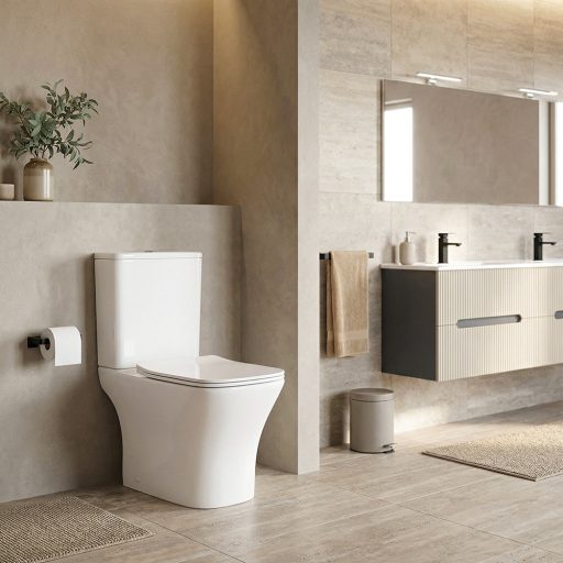 Nile monoblokkos kompakt WC hátsó kifolyással soft close ülőkével