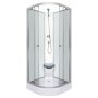 Evora White 90 hátfalas zuhanykabin zuhanytálcával