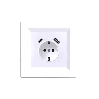 Nova csatlakozóaljzat USB csatlakozóval fehér kerettel