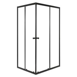 Olga SQ Element 80x90 fekete szögletes zuhanykabin tálca nélkül