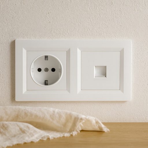 Nova dugalj 16A 250V UTP csatlakozóval fehér kerettel