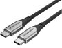   Vention USB-C 3.1/M -> USB-C 3.1/M,  (szövet, szürke), 0,5m, kábel