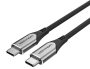   Vention USB-C 3.1/M -> USB-C 3.1/M,  (szövet, szürke), 1m, kábel